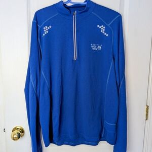 Mountain Hardwear Blue Long Sleeve 1/4 Zip Pullover – Size L #185